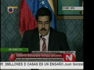 Canciller venezolano sobre sanción a PDVSA