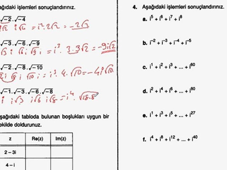 11. SINIF  alıştırma 1