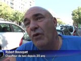 Sous un concert de klaxons, la colère des taxis à Marseille