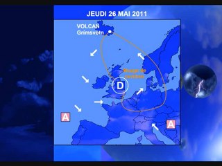 Météo 26 mai 2011: Nuages de cendres en France