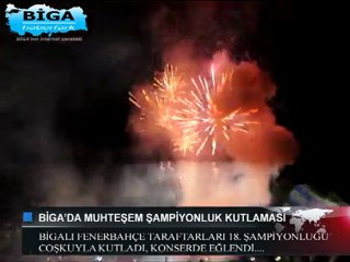 Biga'da Fenerbahçe Şampiyonluk kutlamaları