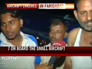 9-seater plane crashes in Faridabad residential colony