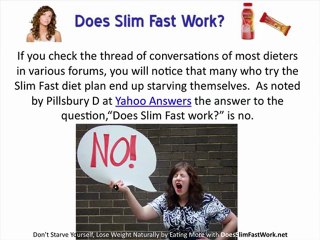 Does Slim Fast Work To Lose Weight?