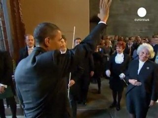 Obama rappelle les valeurs communes à l'Europe et aux...
