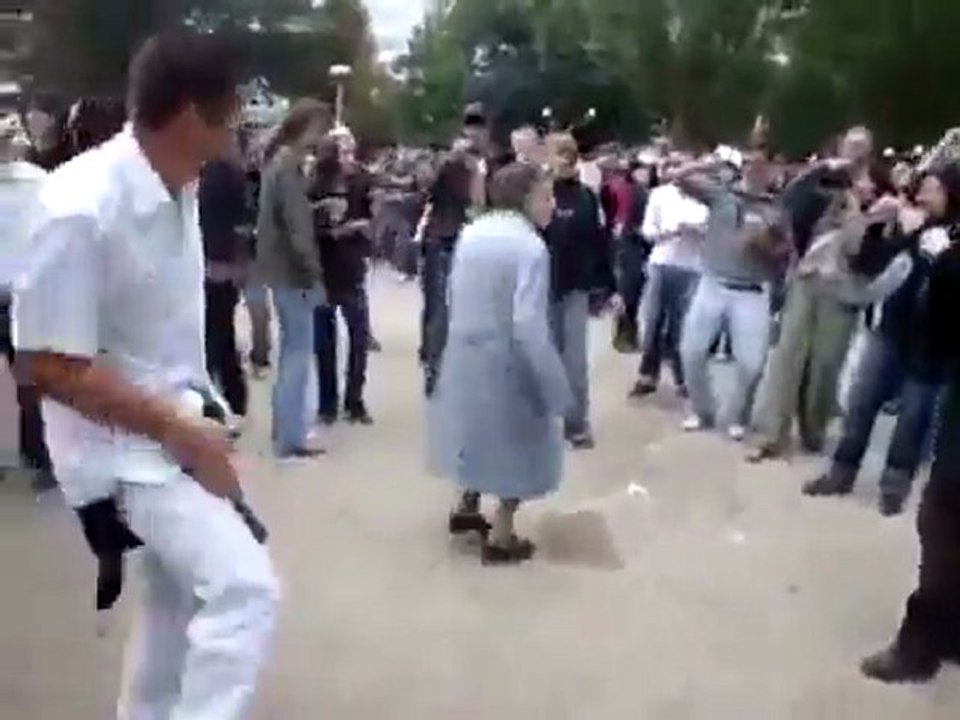 Grandma dancing at a party