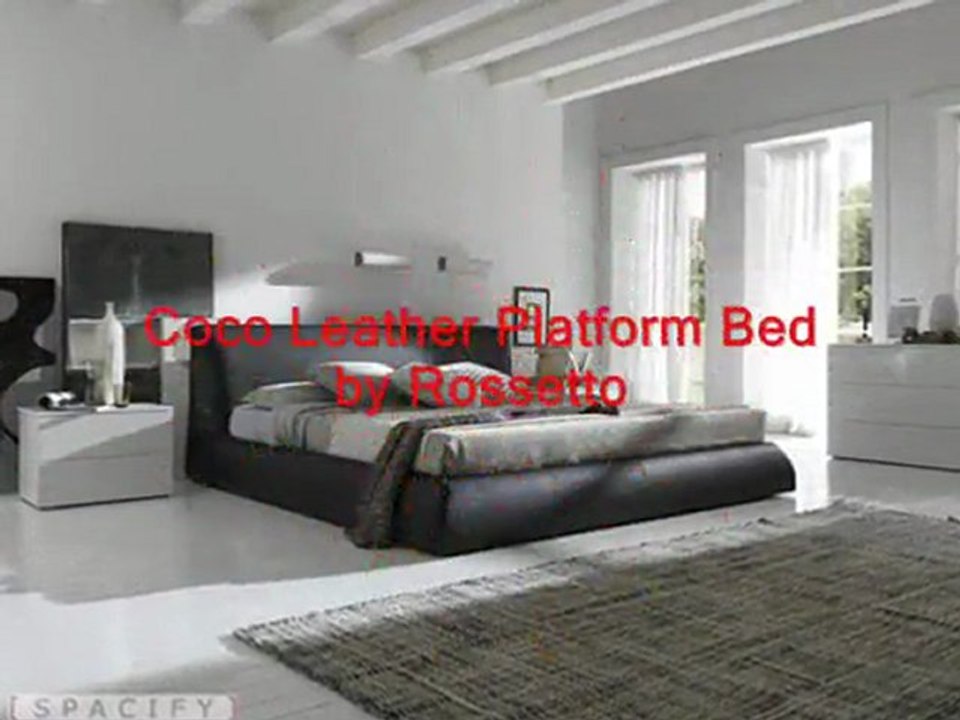 Leather Platform Bed