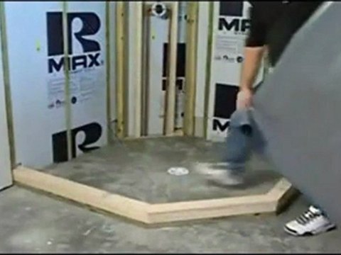 Build Perfect Shower with Quick Pitch and Vinyl Waterproofing 1of2