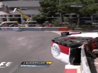 Formule 1 Monaco 2011 FP 2  Crash Alguersuari