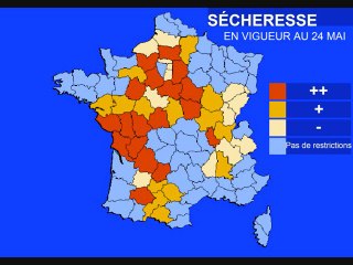 Météo 27 mai 2011: 47 départements en restrictions d'eau