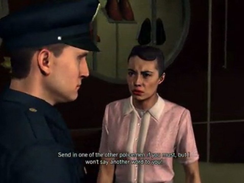 LA Noire - First questioning scene (she's actually lying)