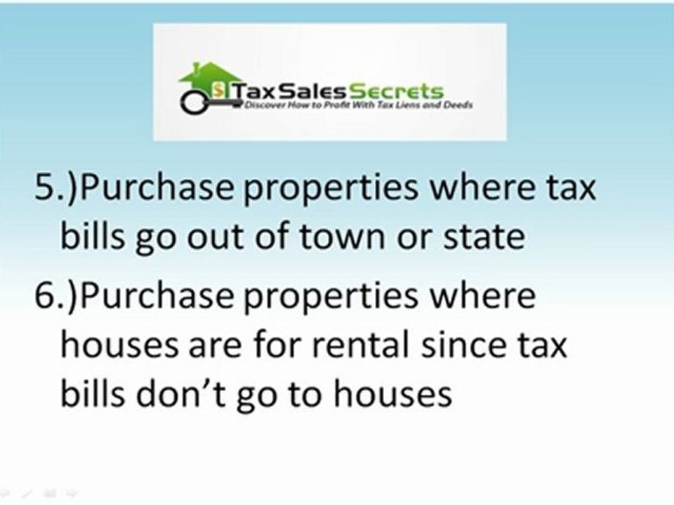 Tax Lien Sales Tips If You Want To Get Land