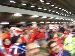 liverpool - olympiakos fans after goal