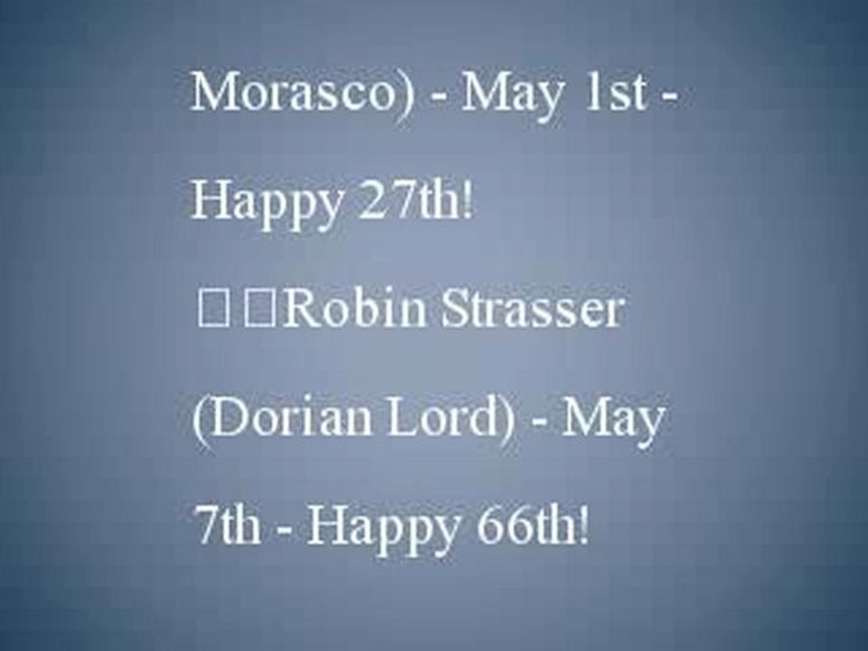 Happy Birthday May Stars!