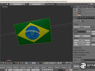 Blender 3D Tutorial: Bandeira ao Vento - Parte1