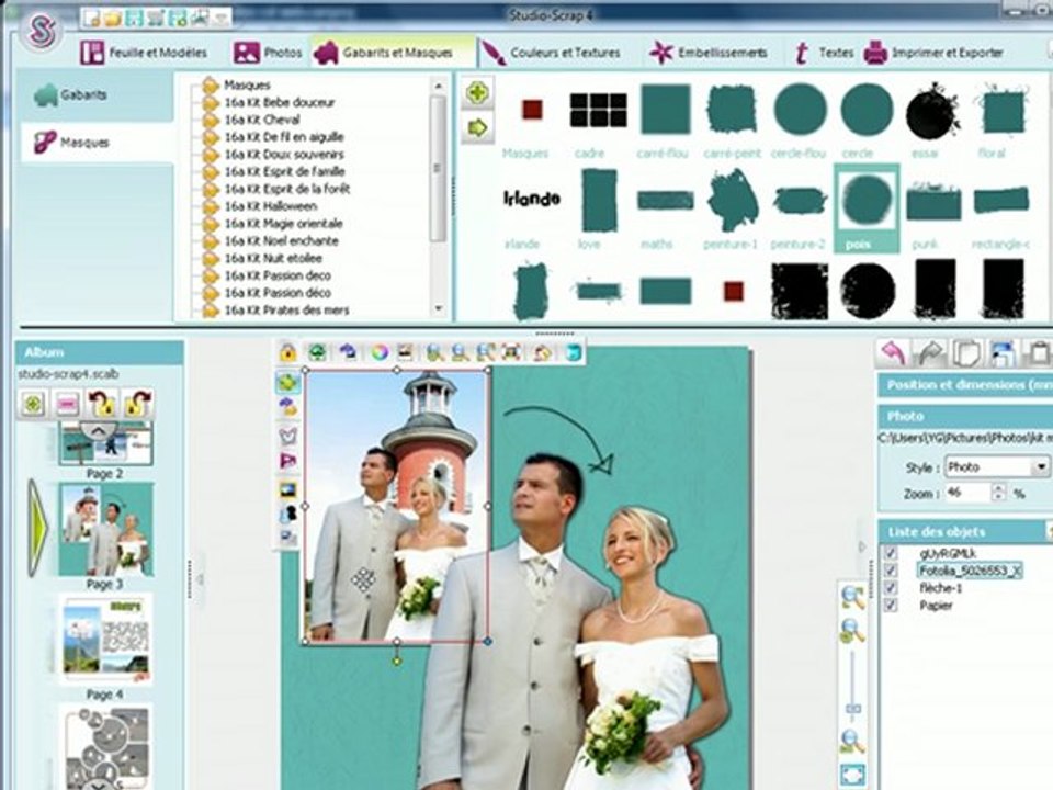 Studio-Scrap 4, le logiciel de scrapbooking