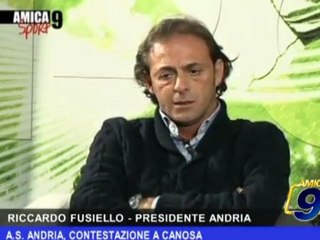 A.S. Andria, contestazione a Canosa