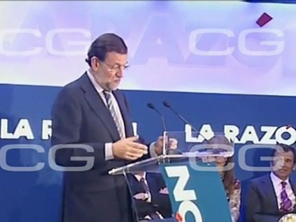 Rajoy en los premios La Razón 2010
