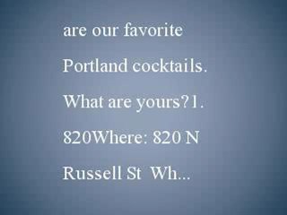 Portland Cocktail Bars - Best Portland Cocktail Bars