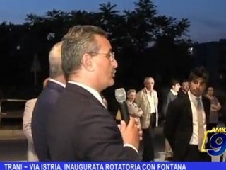 Trani | Via Istria Inaugurata rotatoria con fontana