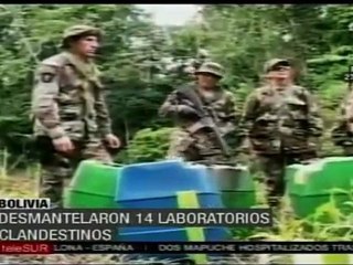 Desmantelan 14 laboratorios de cocaína en Bolivia