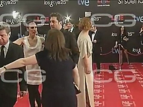 La llegada de los Bardem a los Premios Goya