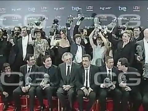 La imagen de los premiados este año en los Goya