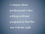 Top Video Editing Software Program - Top Professional Video Editing Software