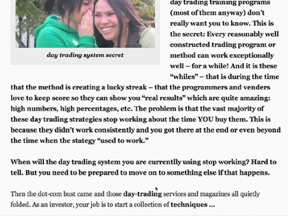 Day trading Strategies and Day Trading Systems: The Secret
