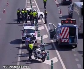 Un coche se incendia en plena M-30