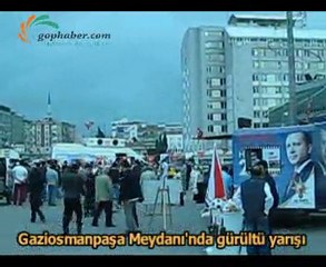Seçimler dolayısı ile Gaziosmanpaşa Meyda'nı adeta gürültü yarış alanına döndü!
