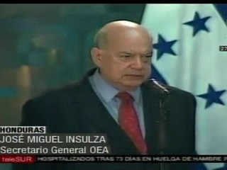 Insulza: regreso de Zelaya inicia reconstrucción Honduras