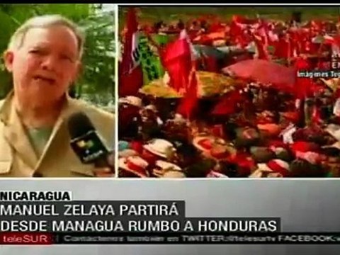 Manuel Zelaya partirá desde Managua rumbo a Honduras