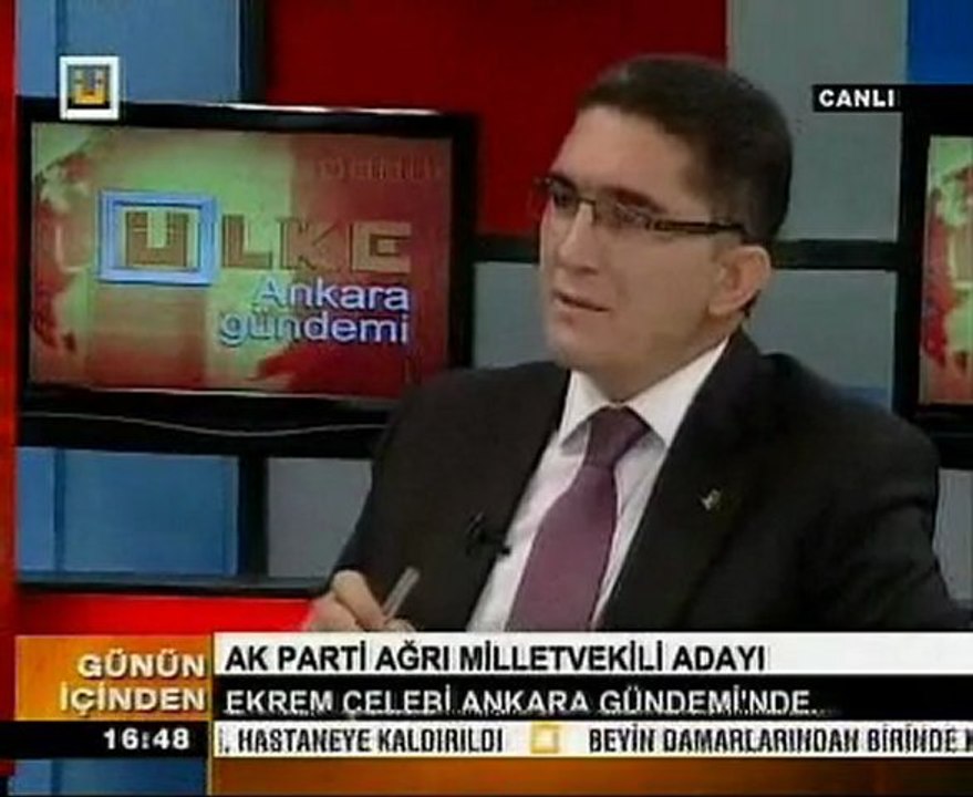 2.Bölüm Ekrem Çelebi Ağrı Milletvekili Adayı Ülke TV Ana Haber Canlı Yayın Konuğu -
