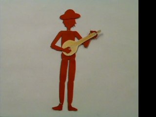 Stop Motion Silhouette animée, Luffy au banjo
