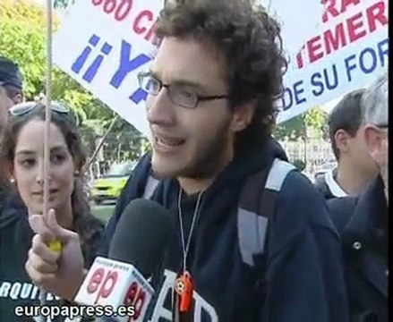Protesta estudiantes arquitectura y medicina