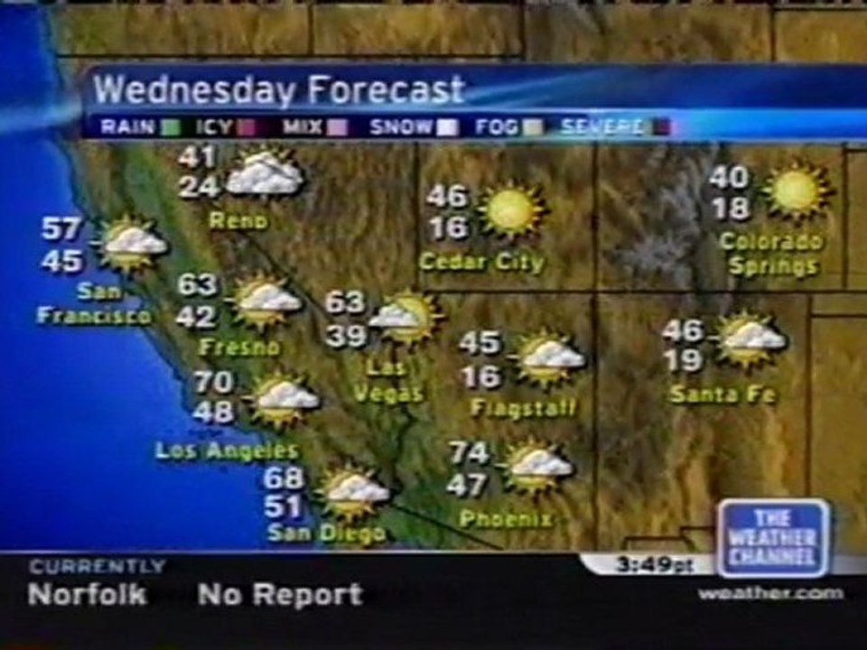 TWC Satellite Local Forecast from February 2005 Daytime #14