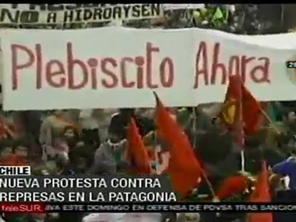 Marchan en Chile en rechazo a hidroeléctrica