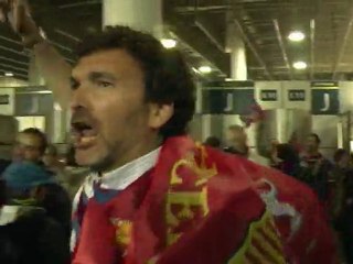 Hinchas del Barça festejaron una victoria histórica en Londres