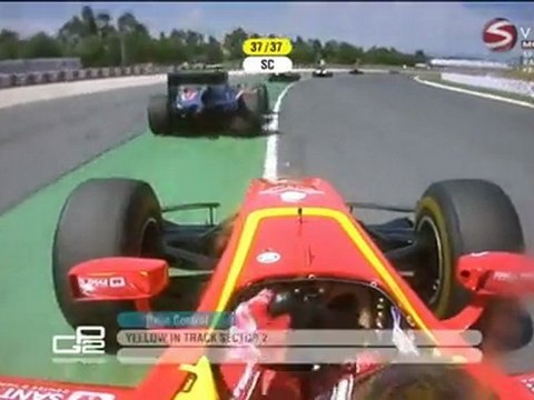 Race 1 Start Filippi Crash GP2 2011 Round02 Spain Race1