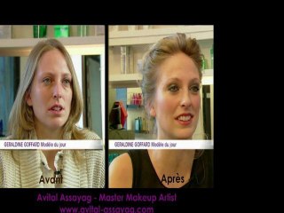 Uma Thurman relooking Géraldine par Avital Assayag Master Makeup Artist