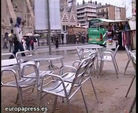 Temporal de frío y lluvia en Barcelona