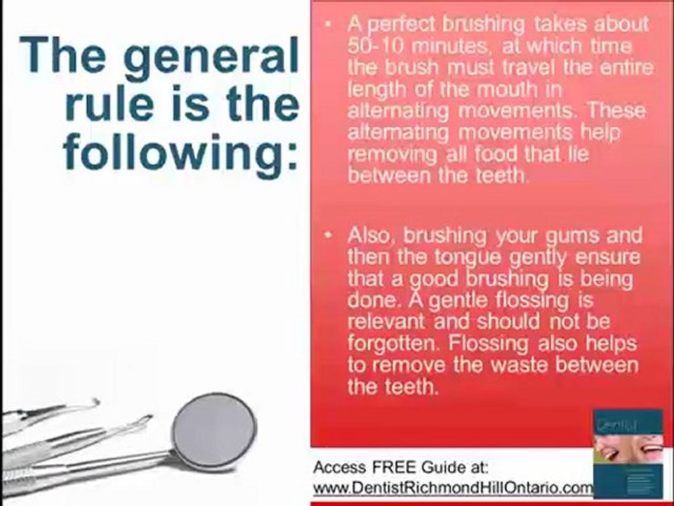 Dentist Richmond Hill Ontario Talks about Brushing Teeth