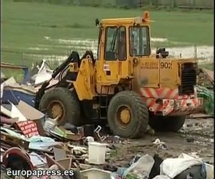 Desalojo de chabolas por el temporal