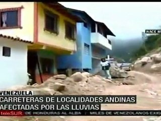 Deslaves y deslizamientos en caminos de Mérida, Venezuela