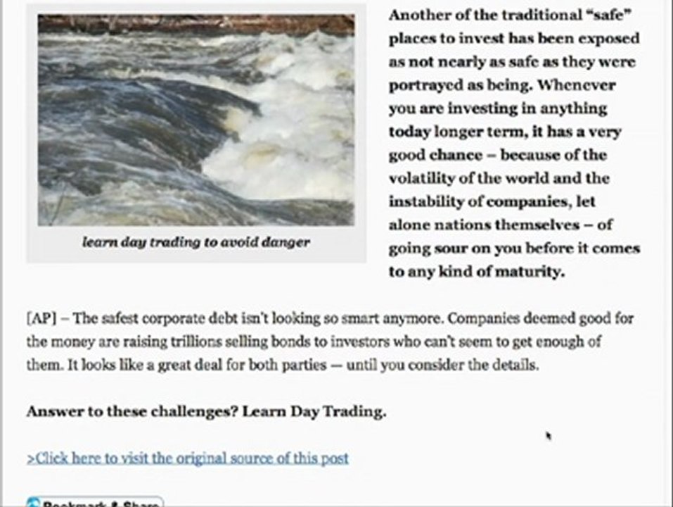 Why safe corporate bonds aren’t so smart anymore (Learn Day Trading Instead)