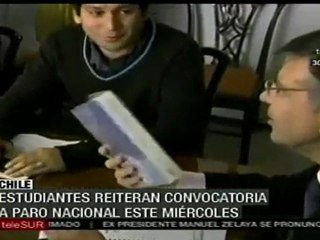 Estudiantes chilenos reiteran convocatoria a paro laboral
