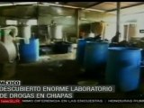 Descubren laboratorio de drogas en Chiapas
