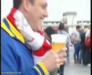 Los seguidores del Arsenal en Barcelona