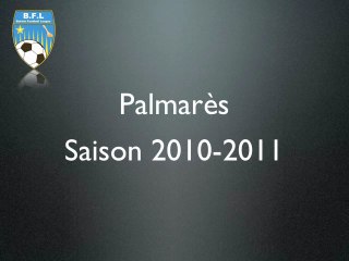 Palmarès 2010-2011