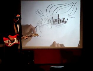 Concert de dessin Sol Hess & the Sympatik's avec Laureline Mattiussi 27/05/2011 à La Médiathèque de Mérignac (33) 3/3